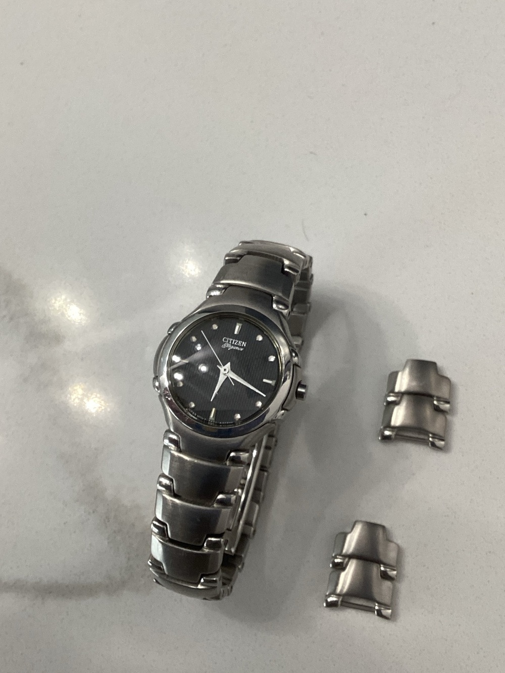 Women’s Citizen Silver Stainless Steel Watch with Black Dial